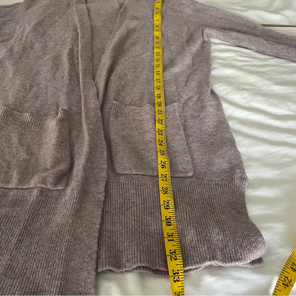 Madewell Alpaca/Wool Blend Mauve Open Front Long … - image 5
